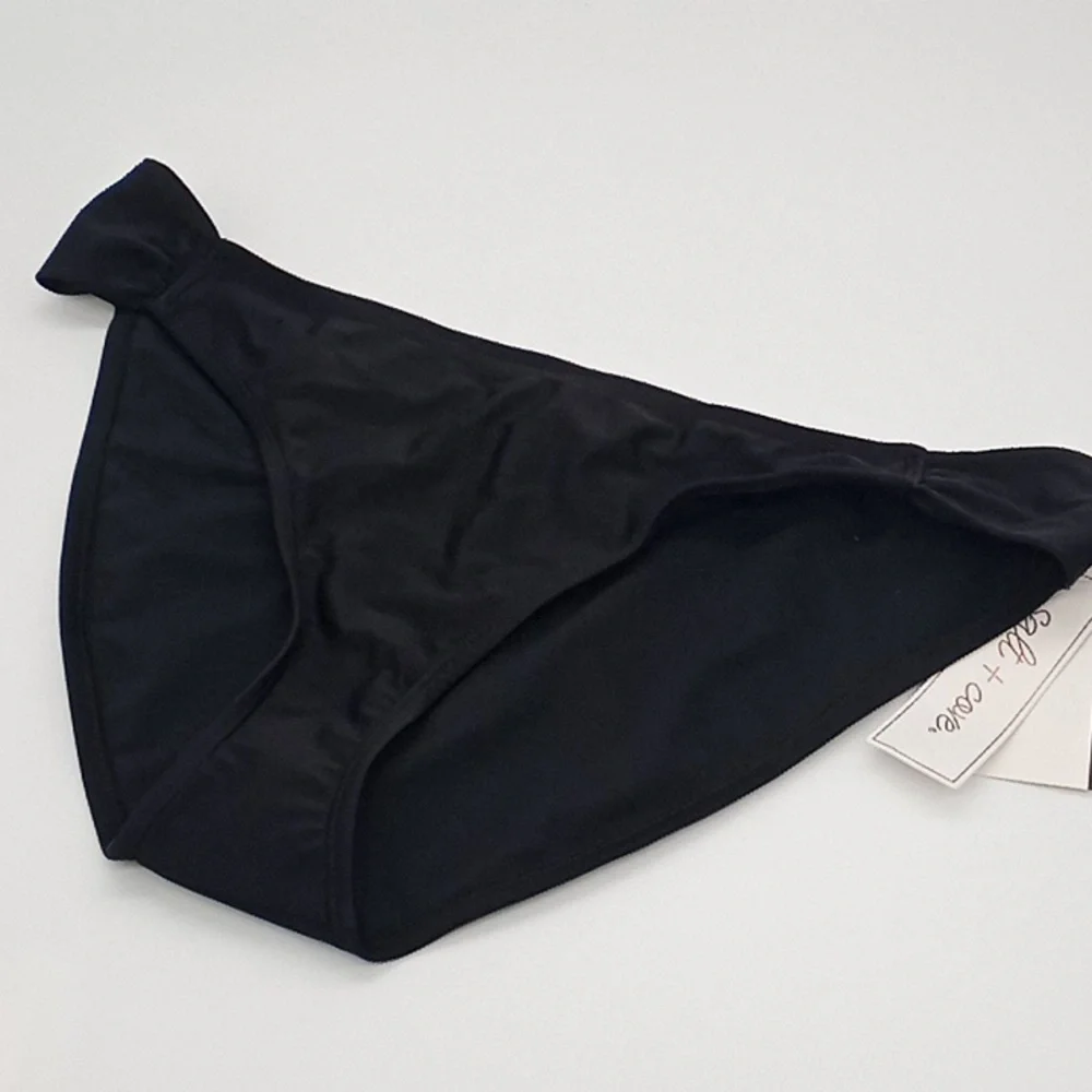 Salt + Cove Side Tab Hipster Bikini Bottom Black XL